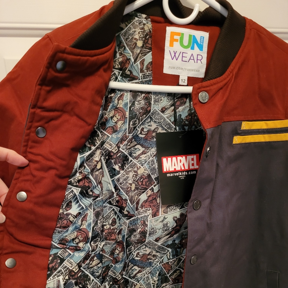 🌟 NWT Marvel Comics Iron Man Boy's jacket - 12